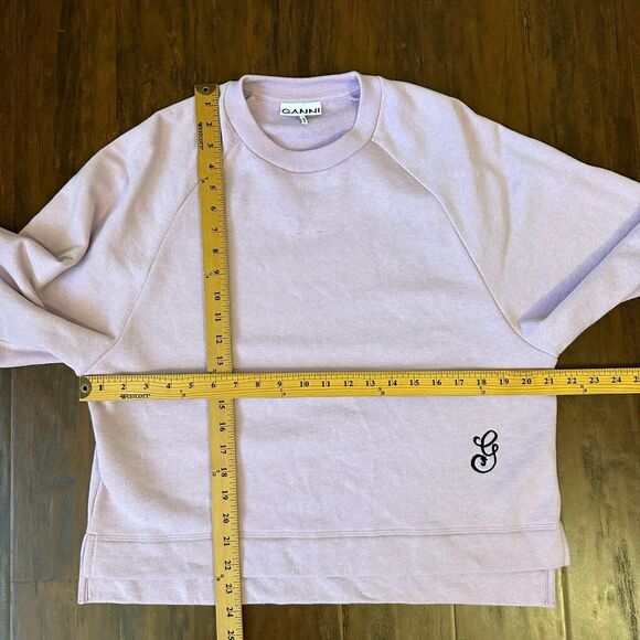 GANNI Isoli Oversized Raglan Sweatshirt in Orchid Blossom - Picture 12 of 12